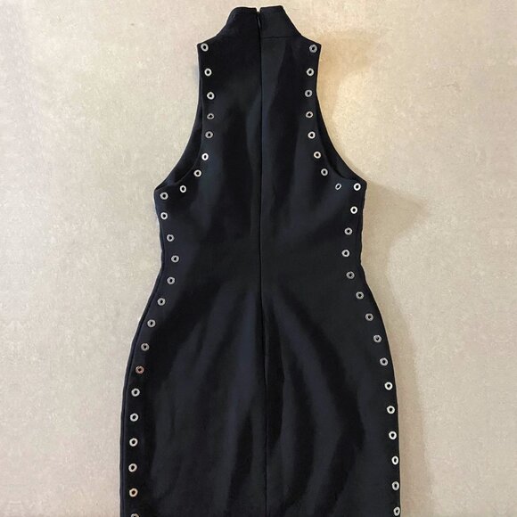 Cinq à Sept Ava Mock-Neck Crepe Grommet Dress ASO Isabelle Lightwood - Picture 6 of 11